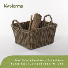 Viroforms Keranjang Rotan Sintetis Hollow Medium (M) Palm - Food Grade