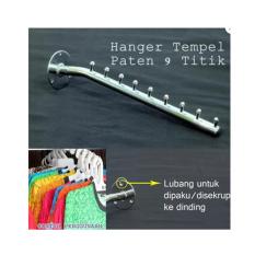 Hanger Baju Hanger Seruling Tempel 9 Titik Lurus