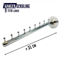 Hanger Gantungan Baju Model Seruling Tembok 9 Titik - Import