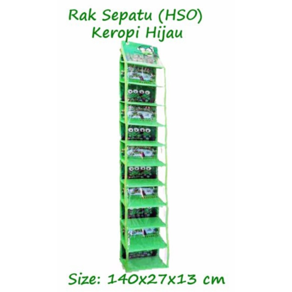  Hanging Shoe Organizer HSO Rak Sepatu Gantung Karakter 9 Sekat Retsleting