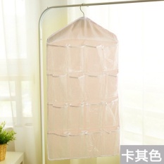 Hanging Storage Bag Lemari Dinding Transparan Gantung Tas Lemari Penyimpanan Kantong Di Belakang Dinding Fabric Storage Bag-Intl