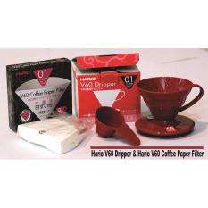 Hario V60 Dripper untuk 1-2 Cup dan Paper Filter isi 40 Pour Over Kit - Alat Kopi Gaharu