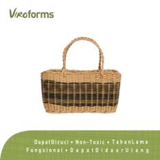 Viroforms Keranjang Belanja Rotan Sintetis Palm - Food Grade