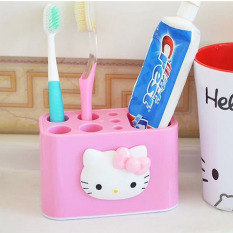Hello Kitty Peralatan Mandi Kotak Penyimpanan Hello Kitty Sikat Gigi Set Kursi Rak Sikat Gigi