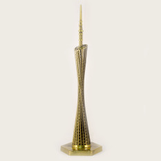High Quality Metal 3D Model - China Canton Tower Statue - Souvenir Gift Home Decoration - Bronze Metal