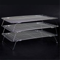 Berkualitas Tinggi Stainless Steel Metal 3 Tier Kue Cookie Bread Rak Pendingin, Natal Perlengkapan Aksesoris Dapur Baking Alat-Intl