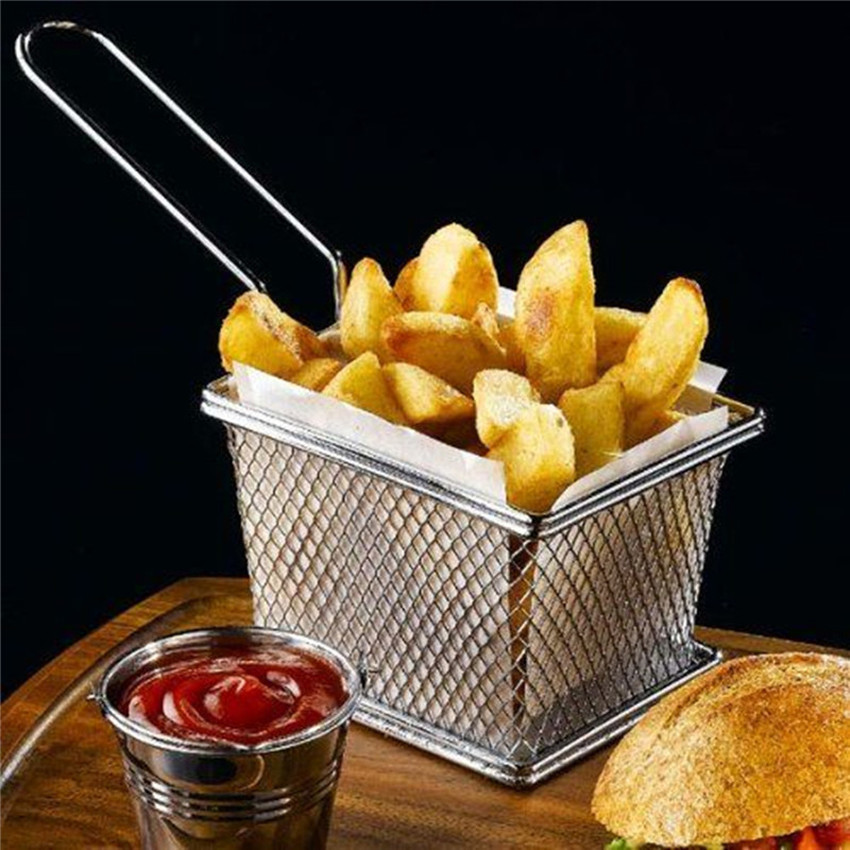 HKS Hot Sale Chips Mini Fry Keranjang Stainless Steel Fryer Basketstrainer Menyajikan Makanan Presentasi Alat Masak Kentang Goreng Keranjang-Intl HKS Hot Sale Chips Mini Fry Keranjang Stainless Steel Fryer Basketstrainer Menyajikan Makanan Presentasi Alat Masak Kentang Goreng Keranjang-Intl