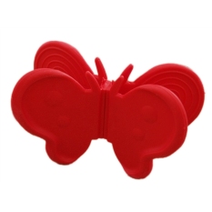 HL Cute Butterfly Berbentuk Oven Hot Plate Non-slip Mitt Pemegang (Merah)
