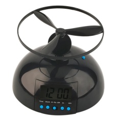 Hogakeji Pwaca Terbang Jam Alarm (hitam, ABS, Alarm Clock 14*6 Cm, Propeller Diameter 14 Cm, Jam Alarm * 1, Propeller * 1, Gempa Spons * 1) -Intl