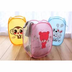 HOKI COD - Keranjang Baju Kotor Lipat Motif Karakter Laundry Basket - Multi Colour Top Quality