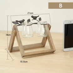Rumah Kreatif Air Culture Wadah Botol Kaca Set Ruang Tamu Kantor Meja Tulis Dekorasi Vas Dekoratif Ornaments # B-Internasional