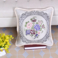 Dekorasi Rumah Noble Elegan Berpola Bunga Bantal Sofa Bantal-Intl