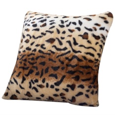 Home Decorative Pola Kulit Hewan Tiger Cat Cow Leopard Soft Fleece Murah Sofa Car Faux Fur Cushion Cover Melempar Bantal Case-Intl