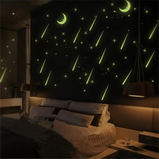 Home Glow In The Dark Green Moon Stars Noctilucent Meteor Shower Luminous Wall Stiker Decal Bandung Photo: “-anak Kamar Bayi Art Star Sticker Kamar Tidur-