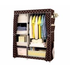 Home-Klik Lemari Baju 2 Sisi Coklat