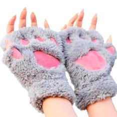Honful Cute Little Hadiah Kucing Cakar Menanggung Paw A Musim Dingin Plush Lembut Jari Sarung Tangan Mitten Bandung Foto:
