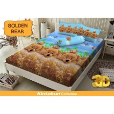 HS Sprei Kintakun Dluxe Motif GOLDEN BEAR