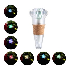 Huohu LED Botol Sumbat Botol LED Lampu, Sentuh Berlian Berbentuk Anggur dan Minuman Sumbat Botol Legrand Indonesia Penyegel, putih + Warna-Warni-Internasional