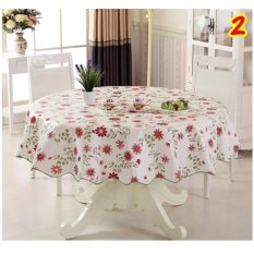 HW - Taplak Meja Anti Air Peva Motif Bunga Bulat/Bundar no 2