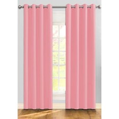Ifblue Solid Tirai Tirai Termal Hemat Energi, Termal Terisolasi Drapes dengan Cincin Grommet Logam Mesin Cuci Microfiber 52x95 Room Darkening Kain-Intl