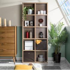 iFurnholic Edwin Bookcase 2x5 - Rak Buku - Coffee - Gratis Pengiriman Pulau Jawa dan Denpasar