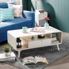 iFurnholic Flint Coffee Table - Meja Sofa - Putih Tulang - Gratis Pengiriman Pulau Jawa dan Denpasar