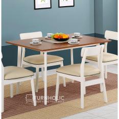 iFurnholic Melon Table Rectangle - Meja Makan - Coklat Tua - Gratis Pengiriman Pulau Jawa dan Denpasar