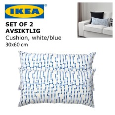 IKEA AVSIKTLIG 30x60 cm Sofa Couch Cushion Pillow Throw Bed Accent Side Small Playful Fun Decor