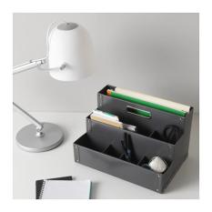 Ikea Fjalla ~ Kotak Pengatur Meja Kerja/ Penyimpan ATK Abu Tua 35x21Cm