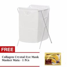 Ikea Jall Laundry Bag Keranjang Cucian Free Collagen Eye Mask Masker Mata Panda - Putih