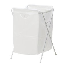 Ikea Jall Laundry Bag Tempat Cucian Baju Pakaian Kotor Simple Disain Minimalis With Stand Praktis Hemat Ruang Untuk Rumah, Kos, Apartemen - Putih