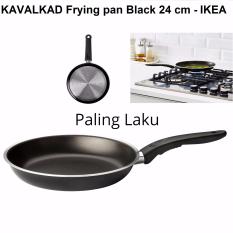 IKEA KAVALKAD Wajan penggorengan teflon anti lengket, hitam