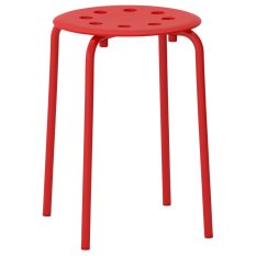 IKEA Marius Bangku - Merah