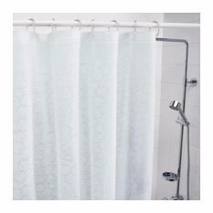 Paket Ikea Tirai Kamar Mandi + 12 Pcs Ring Pengait Tirai - Tirai Anti Basah - Tirai Shower By Home Shopping Online.