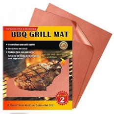 Imarku Panggangan Alas Set 2, Non-stick BBQ Panggangan & Panggang Mats untuk Arang, listrik dan Gas-Dapat Digunakan Kembali dan Mudah Dibersihkan-15.75X13 Inci-10 Tahun internasional