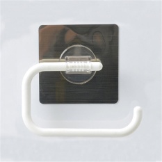 Inchant Kertas Toilet Roll Holder Self Adhesive, WALL MOUNT, Tidak Ada Sekrup, Tidak Ada Bor, Bisa Dicuci, Restickable, Reusable Plastik Towel Ring dengan Open Setengah Desain-Dish Cloth, Teh Handuk Hanger Rak-Internasional