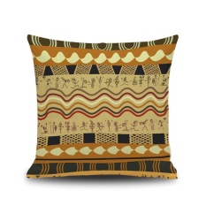 Gaya India Totem Linen Sarung Bantal Sofa Sarung Bantal Kursi Dekorasi Rumah D-Intl