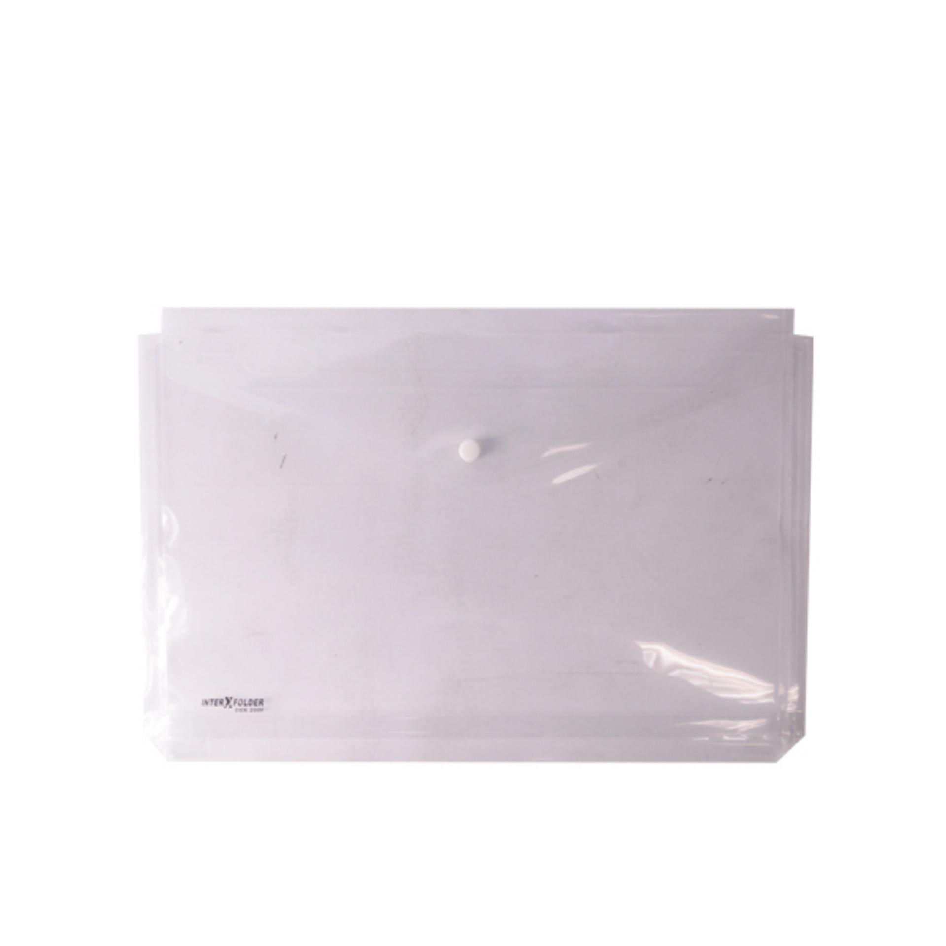 INTER X FOLDER DOCUMENT BAG WITH SPINE DBX 200F F4 CLEAR 1pcs INTER X FOLDER DOCUMENT BAG WITH SPINE DBX 200F F4 CLEAR 1pcs