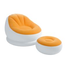Intex Cafe Chaise Chair Lounge Seat Ottoman (Biru, Orage & Ungu) Sofa Angin 68572