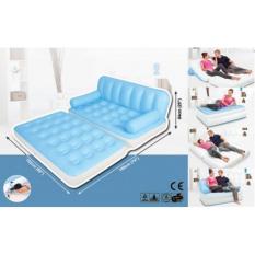 ISMART - SOFA BED KASUR ANGIN UDARA 5 FUNGSI IN 1 BEST QUALITY AIR SOFA BED 5IN1 BIRU
