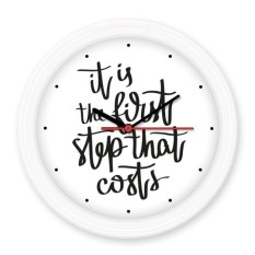 Ini Adalah Langkah Pertama Yang Harganya Quote Diam Tidak Berdetak Bulat Dinding Dekoratif Jam Dinding Baterai-Dioperasikan Jam hadiah Rumah Stiker-Internasional