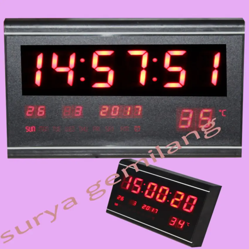 Harga jam dinding digital led 3020 digital size besar 29 5 cm x 19 cm led