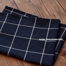 Jepang Disederhanakan Kisi Dicuci Kain Katun Serbet Meja Linen Kain Makan Siang Tea Towel Makanan Gambar Four Seasons 45X60 CM-Intl