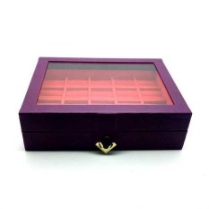 Jogja Craft Box Cincin Batu Akik Kaca - Isi 20 Pcs - Ungu