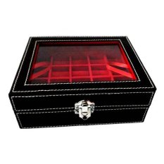 Jogja Craft Box Cincin Batu Akik Kaca Jahit - Ring Box Isi 20 - Hitam