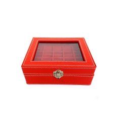 Jogja Craft Box Cincin Batu Akik Kaca Jahit - Ring Box Isi 20 - Merah