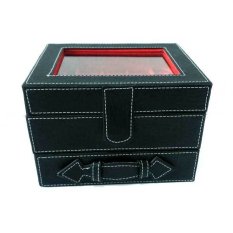 Jogja Craft Box Cincin Batu Akik Tingkat Kaca - Hitam