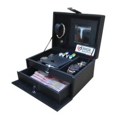 Jogja Craft Full Black Jewelry Box / Tempat Perhiasan / Kotak Perhiasan dan Accesories - Hitam