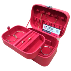 Jogja Craft Jewelry Box JWC01RD / Tempat Perhiasan / Kotak Perhiasan dan Accesories (Merah)
