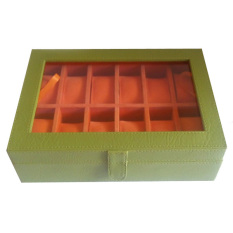 Jogja Craft Kotak Jam Tangan Isi 12 - Hijau Orange